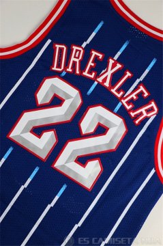 Camiseta Drexler #22 Houston Rockets Azul