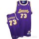 Camiseta Rodman #73 Los Angeles Lakers Retro Purpura