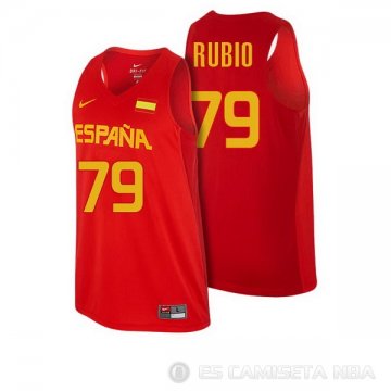 Camiseta Rubio #79 Espana Rojo 2016