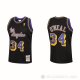 Camiseta Shaquille O'neal NO 34 Los Angeles Lakers Mitchell & Ness 1996-97 Negro