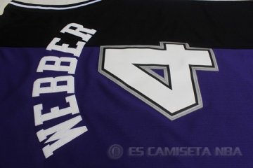 Camiseta Webber #4 Sacramento Kings Azul Rev30