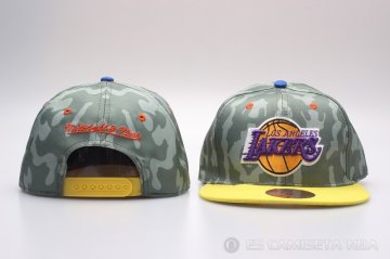 Sombrero Los Angeles Lakers Snapbacks Verde Amarillo