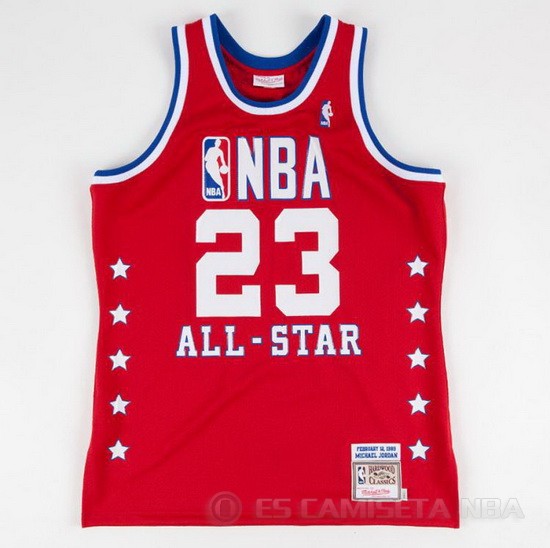 Camiseta Jordan #23 All Star 1989 Rojo - Haga un click en la imagen para cerrar