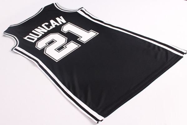 Camiseta Duncan #21 San Antonio Spurs Mujer Negro - Haga un click en la imagen para cerrar
