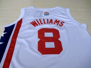 Camiseta Willams #8 Nets ABA Blanco