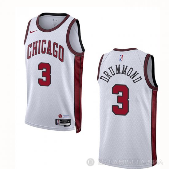 Camiseta Andre Drummond #3 Chicago Bulls Ciudad 2022-23 Blanco - Haga un click en la imagen para cerrar