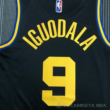 Camiseta Andre Iguodala NO 9 Golden State Warriors Ciudad 2021-22 Negro