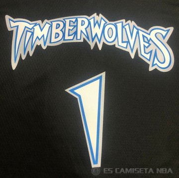 Camiseta Anthony Edwards NO 1 Minnesota Timberwolves Classics Negro