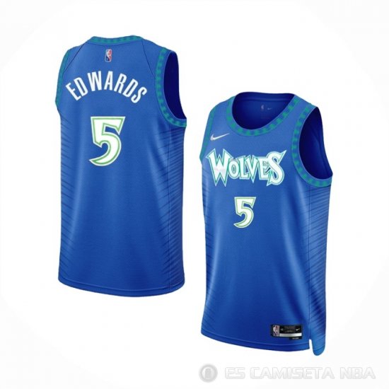 Camiseta Anthony Edwards #5 Minnesota Timberwolves Ciudad Azul - Haga un click en la imagen para cerrar