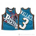 Camiseta Ben Wallace #3 Detroit Pistons Mitchell & Ness Big Face Azul