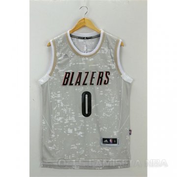 Camiseta Blazers Lillard #0 Luces de la ciudad Gris