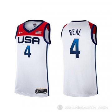 Camiseta Bradley Beal NO 4 USA 2021 Blanco