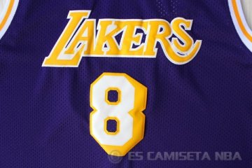 Camiseta Bryant #8 Los Angeles Lakers Retro Purpura