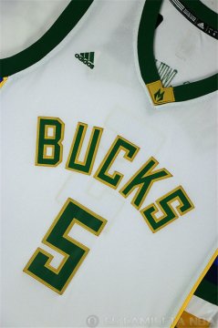 Camiseta Carter Williams #5 Milwaukee Bucks Blanco