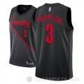 Camiseta C.j. McCollum #3 Portland Trail Blazers Ciudad 2018-19 Negro