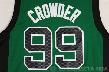 Camiseta Crowder #99 Boston Celtics Borde DE Color Verde Oscuro