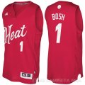 Camiseta Chris Bosh #1 Miami Heat Navidad 2016 Rojo