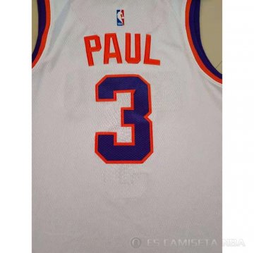 Camiseta Chris Paul NO 3 Phoenix Suns Association 2021 Blanco