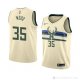 Camiseta Christian Wood #35 Milwaukee Bucks Ciudad 2018 Crema