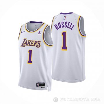 Camiseta D\'Angelo Russell #1 Los Angeles Lakers Association 2022-23 Blanco
