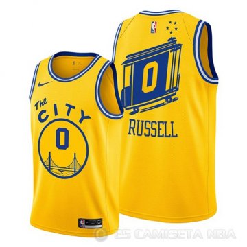 Camiseta D\'angelo Russell #0 Golden State Warriors Hardwood Classics 2019-20 Oro