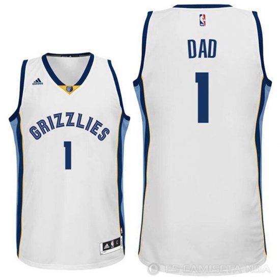 Camiseta Dad #1 Memphis Grizzlies Dia del Padre Blanco - Haga un click en la imagen para cerrar