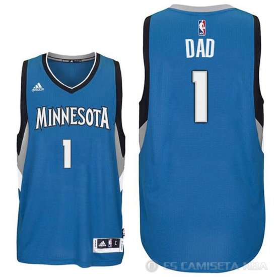 Camiseta Dad #1 Minnesota Timberwolves Dia del Padre Azul - Haga un click en la imagen para cerrar