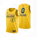 Camiseta Damian Lillard #0 All Star 2021 Portland Trail Blazers Oro