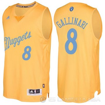 Camiseta Danilo Gallinari #8 Denver Nuggets Navidad 2016 Dolado