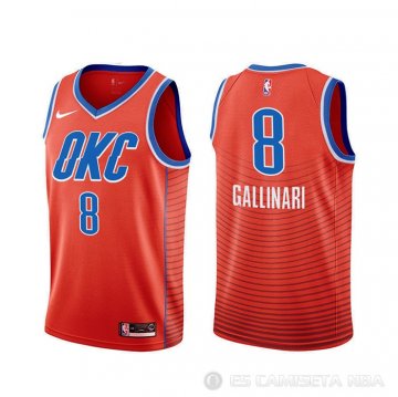 Camiseta Danilo Gallinari #8 Oklahoma City Thunder Statement Naranja