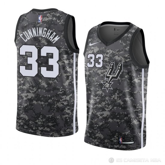 Camiseta Dante Cunningham #33 San Antonio Spurs Ciudad 2018 Gris - Haga un click en la imagen para cerrar