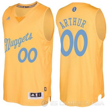 Camiseta Darrell Arthur #00 Denver Nuggets Navidad 2016 Dolado