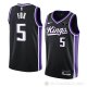 Camiseta De'Aaron Fox #5 Sacramento Kings Icon 2023-24 Negro