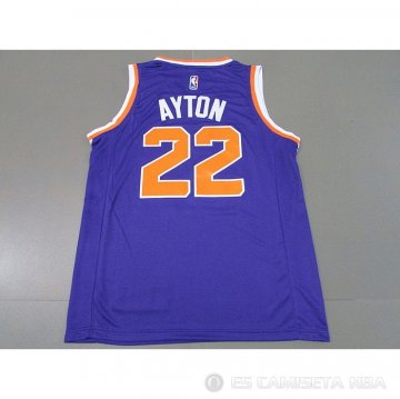 Camiseta Deandre Ayton NO 22 Phoenix Suns Icon 2021 Violeta