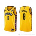 Camiseta Deandre Jordan NO 6 Brooklyn Nets Ciudad 2020-21 Amarillo