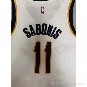 Camiseta Domantas Sabonis NO 11 Indiana Pacers Association Blanco