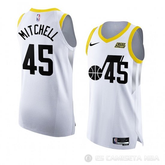 Camiseta Donovan Mitchell #45 Utah Jazz Association Autentico 2022-23 Blanco - Haga un click en la imagen para cerrar