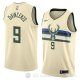 Camiseta Donte Divincenzo #9 Milwaukee Bucks Ciudad 2018 Crema