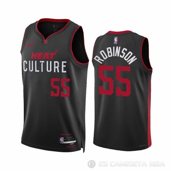 Camiseta Duncan Robinson #55 Miami Heat Ciudad 2023-24 Negro - Haga un click en la imagen para cerrar