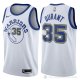 Camiseta Durant #35 Golden State Warriors Autentico 2017-18 Blanco