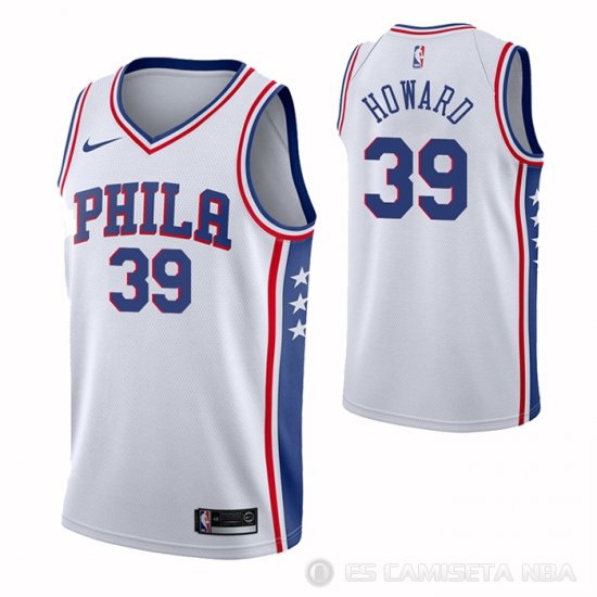 Camiseta Dwight Howard #39 Philadelphia 76ers Association Blanco - Haga un click en la imagen para cerrar