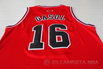 Camiseta Gasol #16 Chicago Bulls Rojo