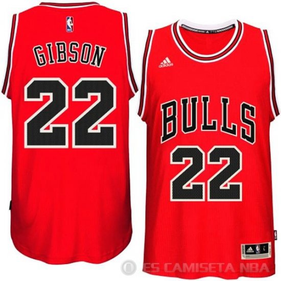 Camiseta Gibson #22 Chicago Bulls Rojo - Haga un click en la imagen para cerrar