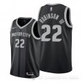 Camiseta Glenn Robinson III #22 Detroit Pistons Ciudad Edition Negro