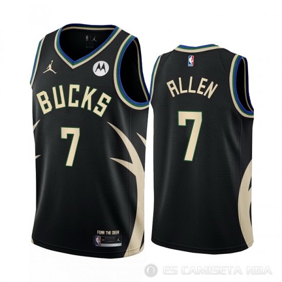 Camiseta Grayson Allen #7 Milwaukee Bucks Statement 2022-23 Negro - Haga un click en la imagen para cerrar