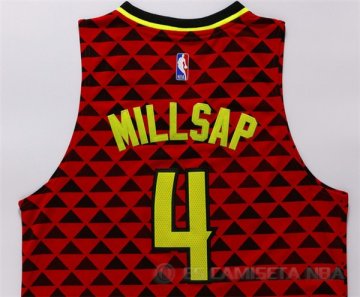 Camiseta Millsap #4 Atlanta Hawks Rojo