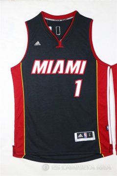 Camiseta Bosh #1 Miami Heat Negro