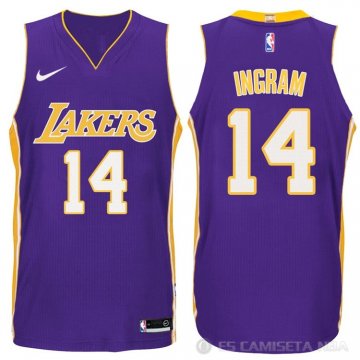 Camiseta Ingram #14 Los Angeles Lakers Autentico 2017-18 Violeta