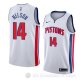 Camiseta Jameer Nelson #14 Detroit Pistons Association 2018 Blanco