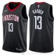 Camiseta James Harden #13 Houston Rockets Statement 2017-18 Negro